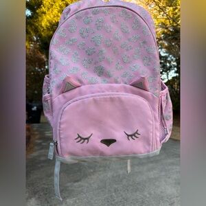 Pottery Barn Kids Mackenzie Critter Pink Glitter Kitty Backpack